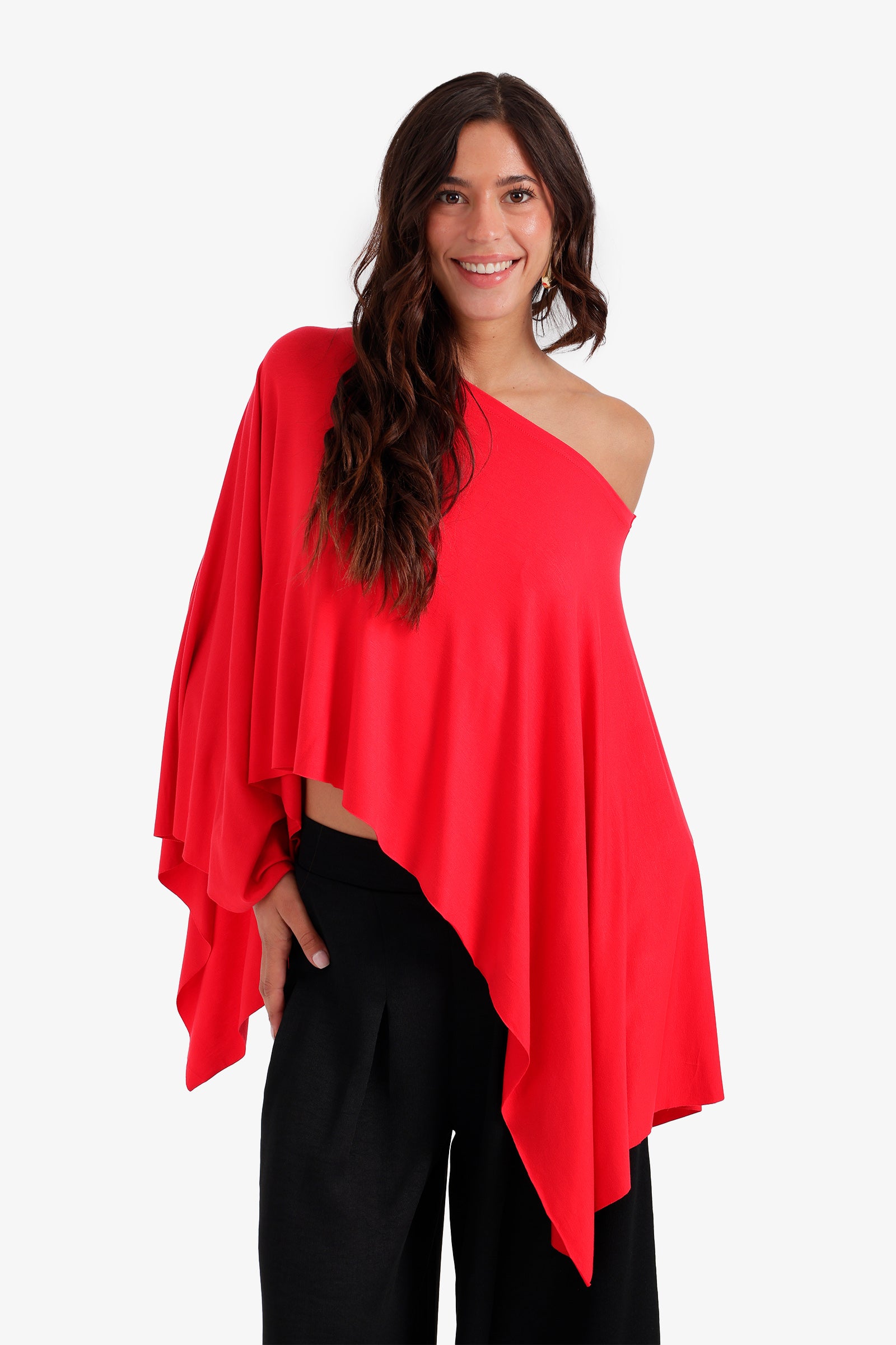 Flowy Asymmetrical Poncho