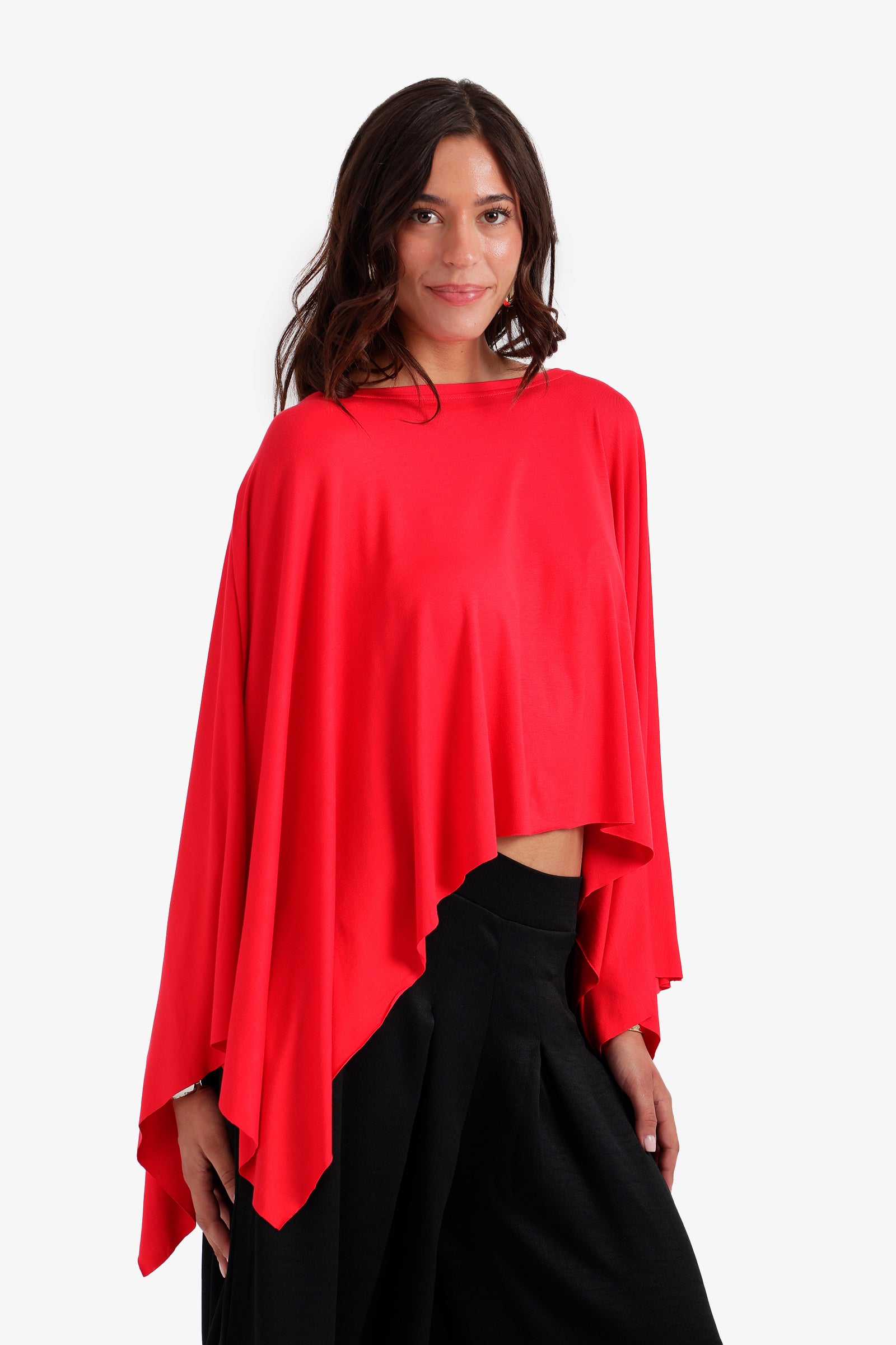 Flowy Asymmetrical Poncho