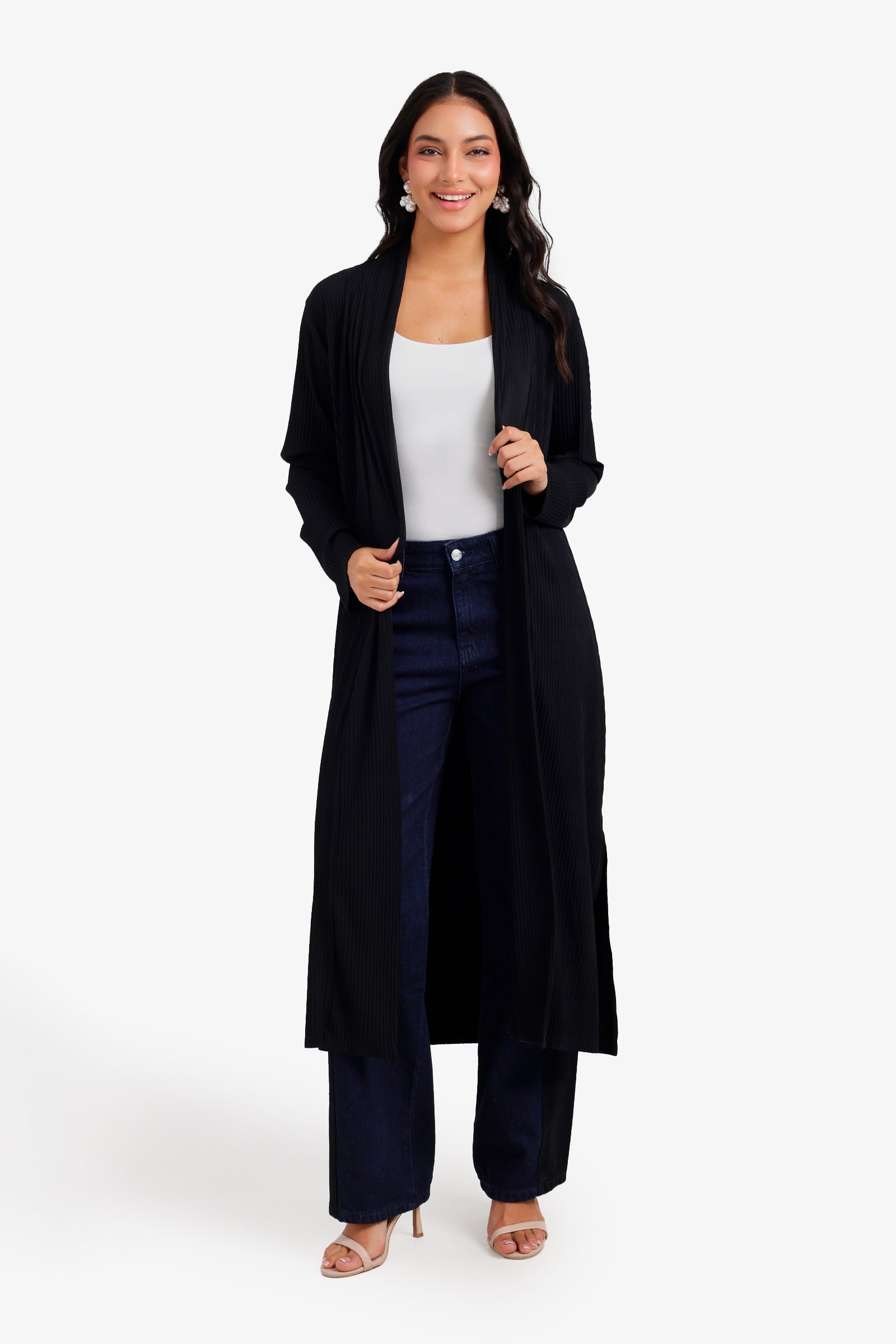 Ribbed Midi Cardigan