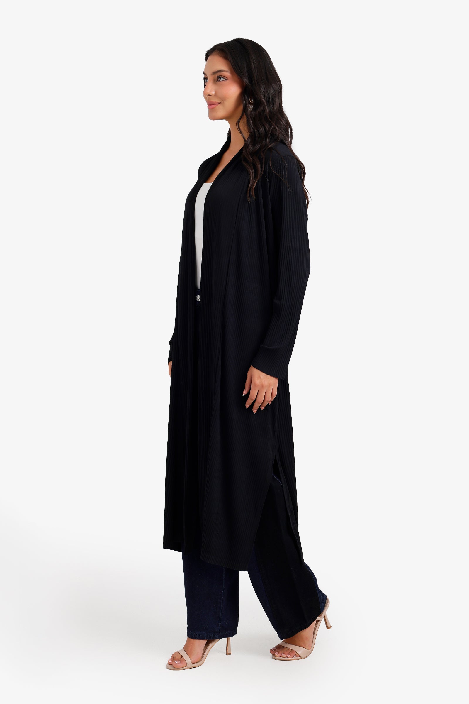 Ribbed Midi Cardigan