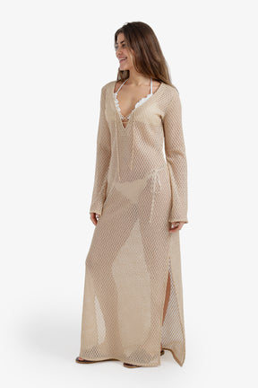 Bell-Sleeve Beach Dress