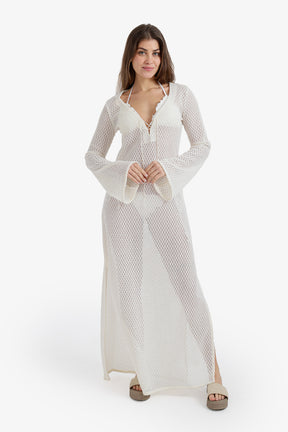 Bell-Sleeve Beach Dress