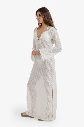 Bell-Sleeve Beach Dress