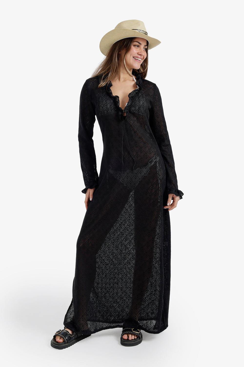 Ruffle-Trimmed Beach Dress