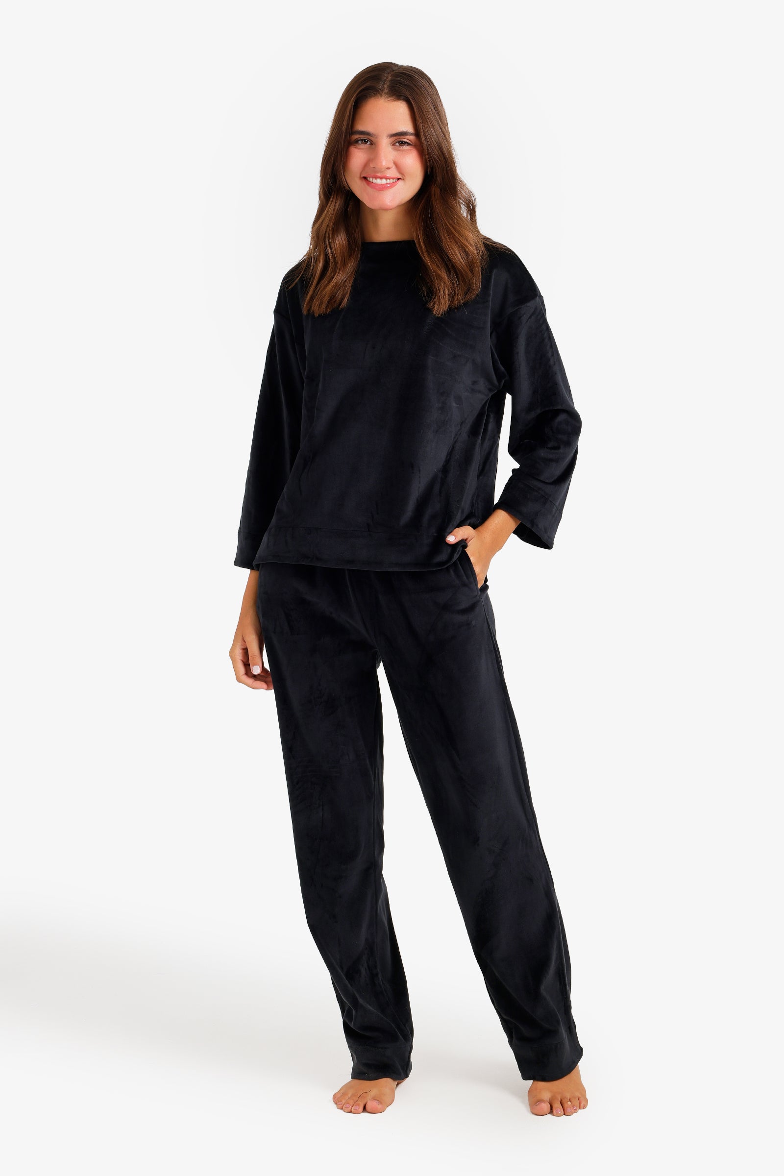 Velvet Relaxed Fit Pyjama Set