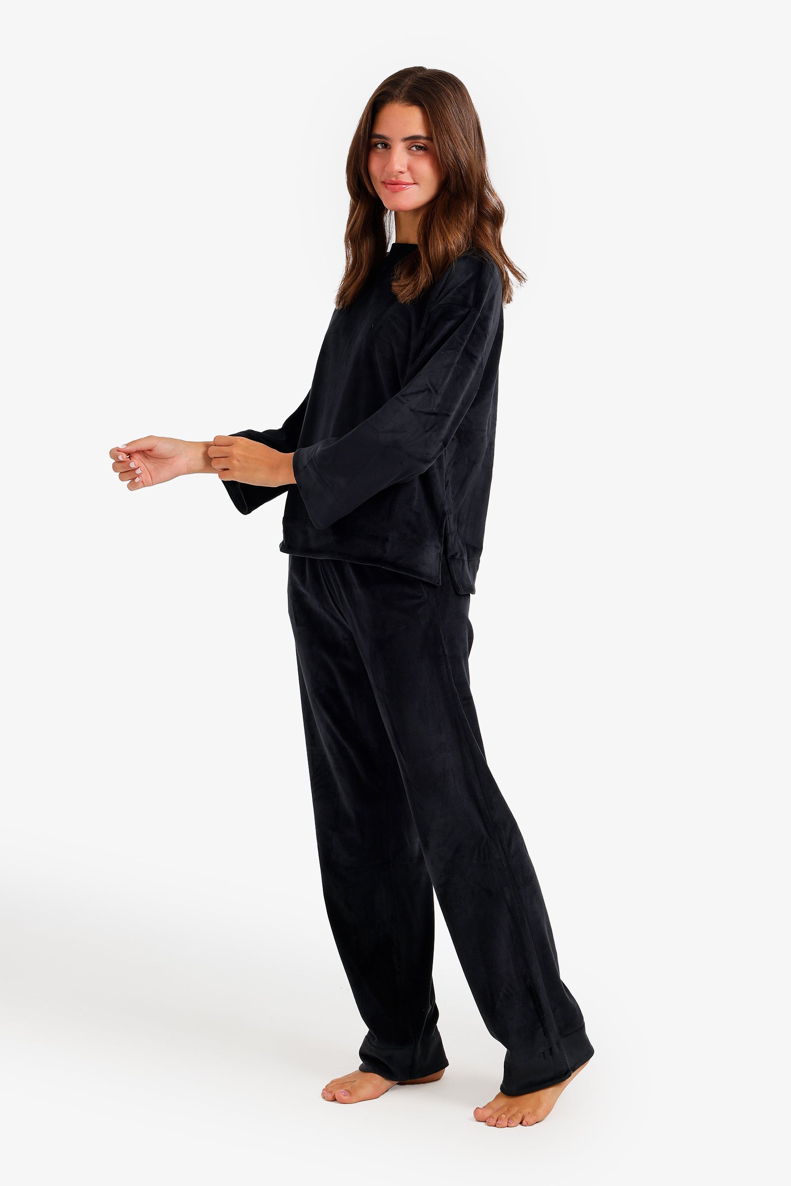 Velvet Relaxed Fit Pyjama Set