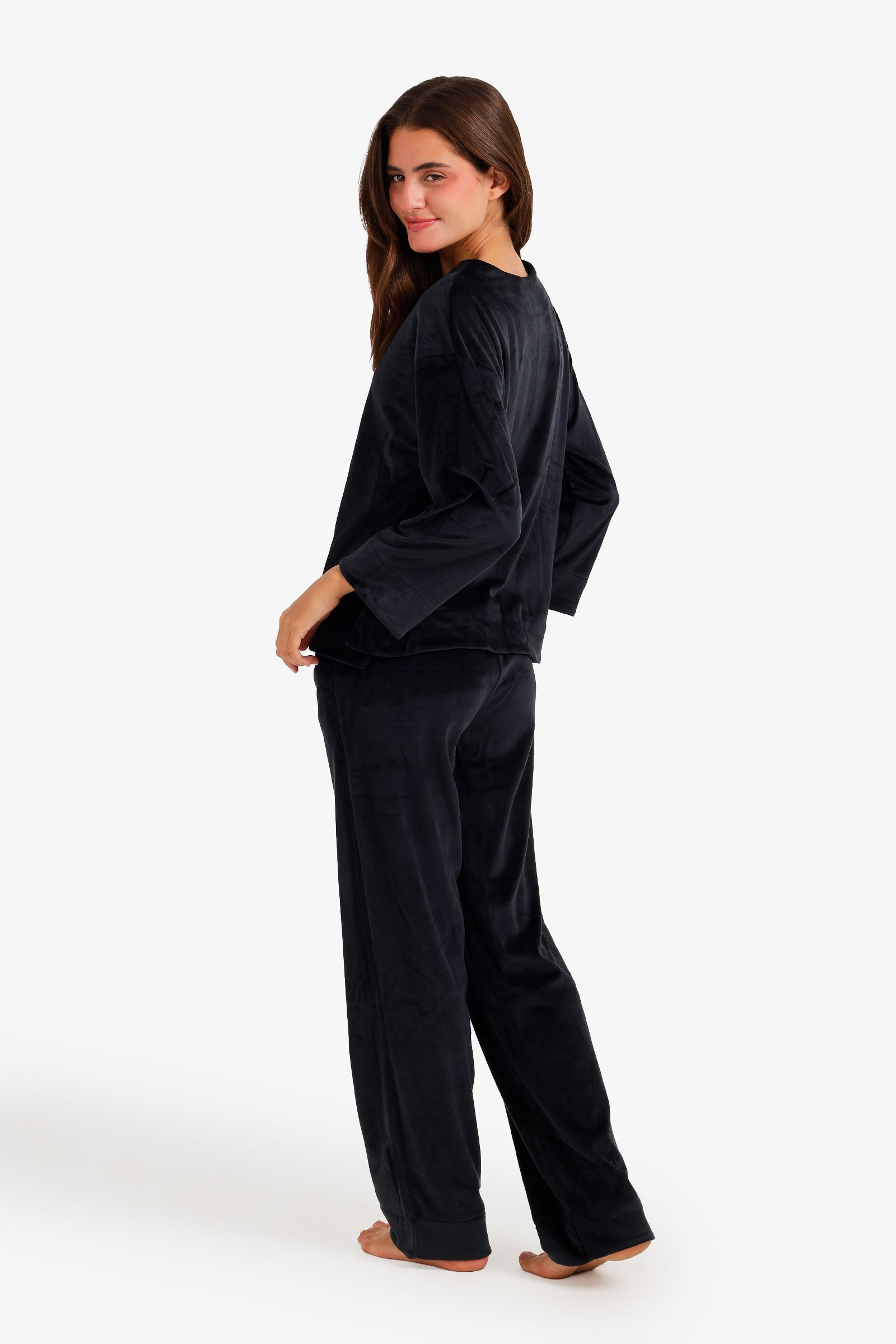 Velvet Relaxed Fit Pyjama Set
