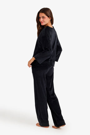 Velvet Relaxed Fit Pyjama Set
