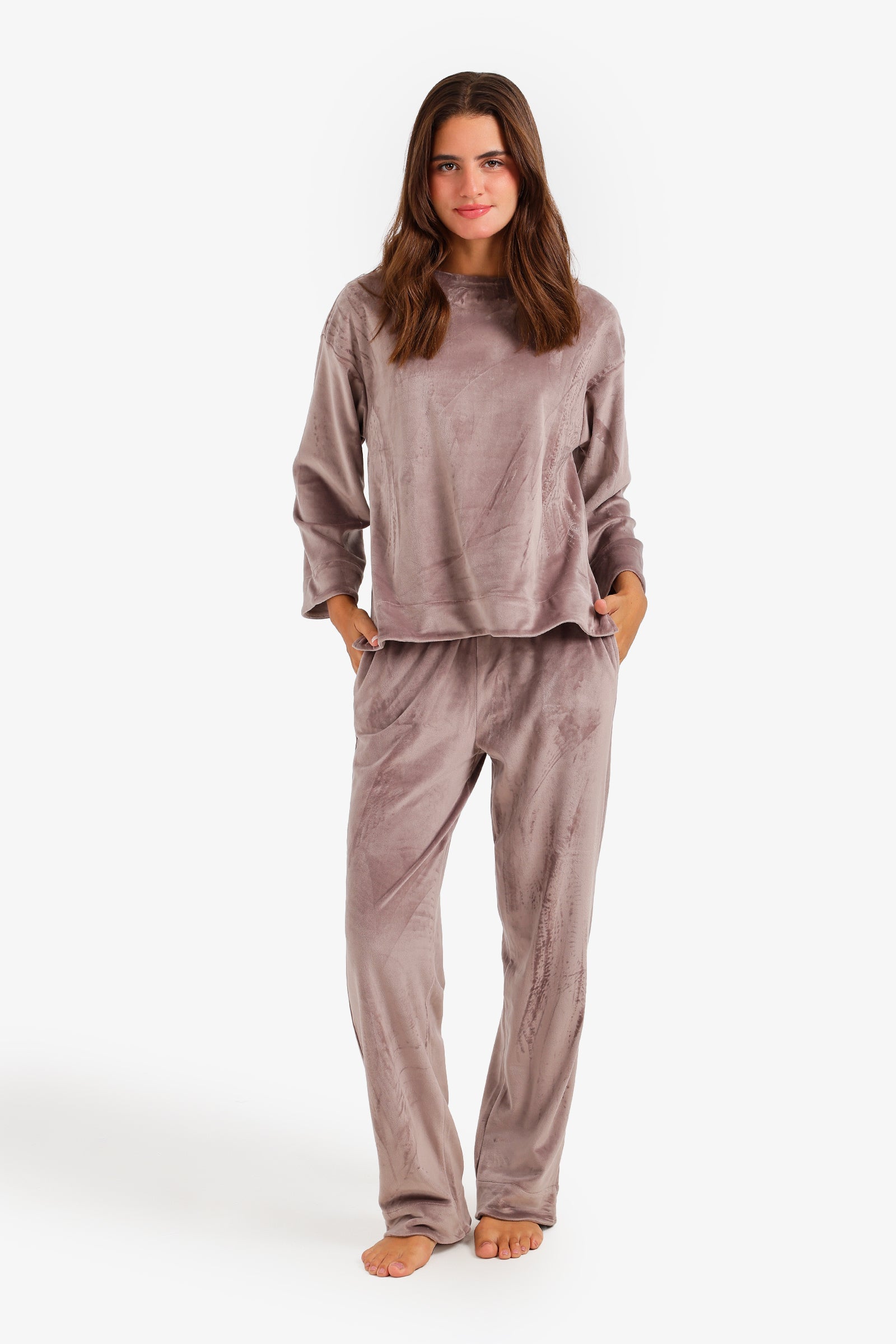 Velvet Relaxed Fit Pyjama Set