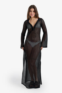 Bell-Sleeve Beach Dress