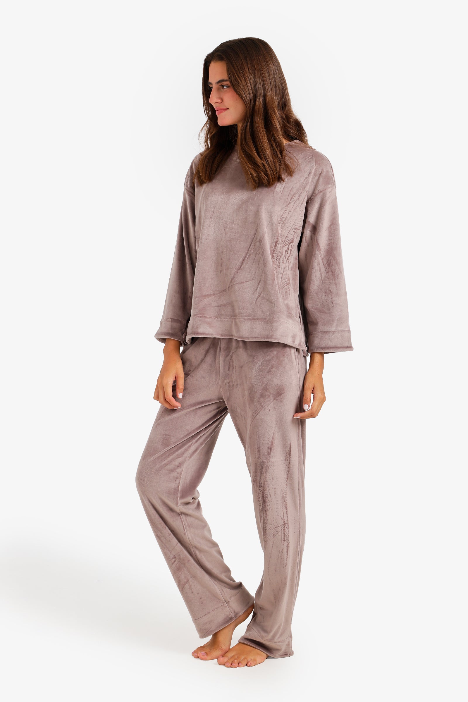 Velvet Relaxed Fit Pyjama Set