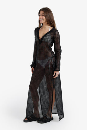 Bell-Sleeve Beach Dress