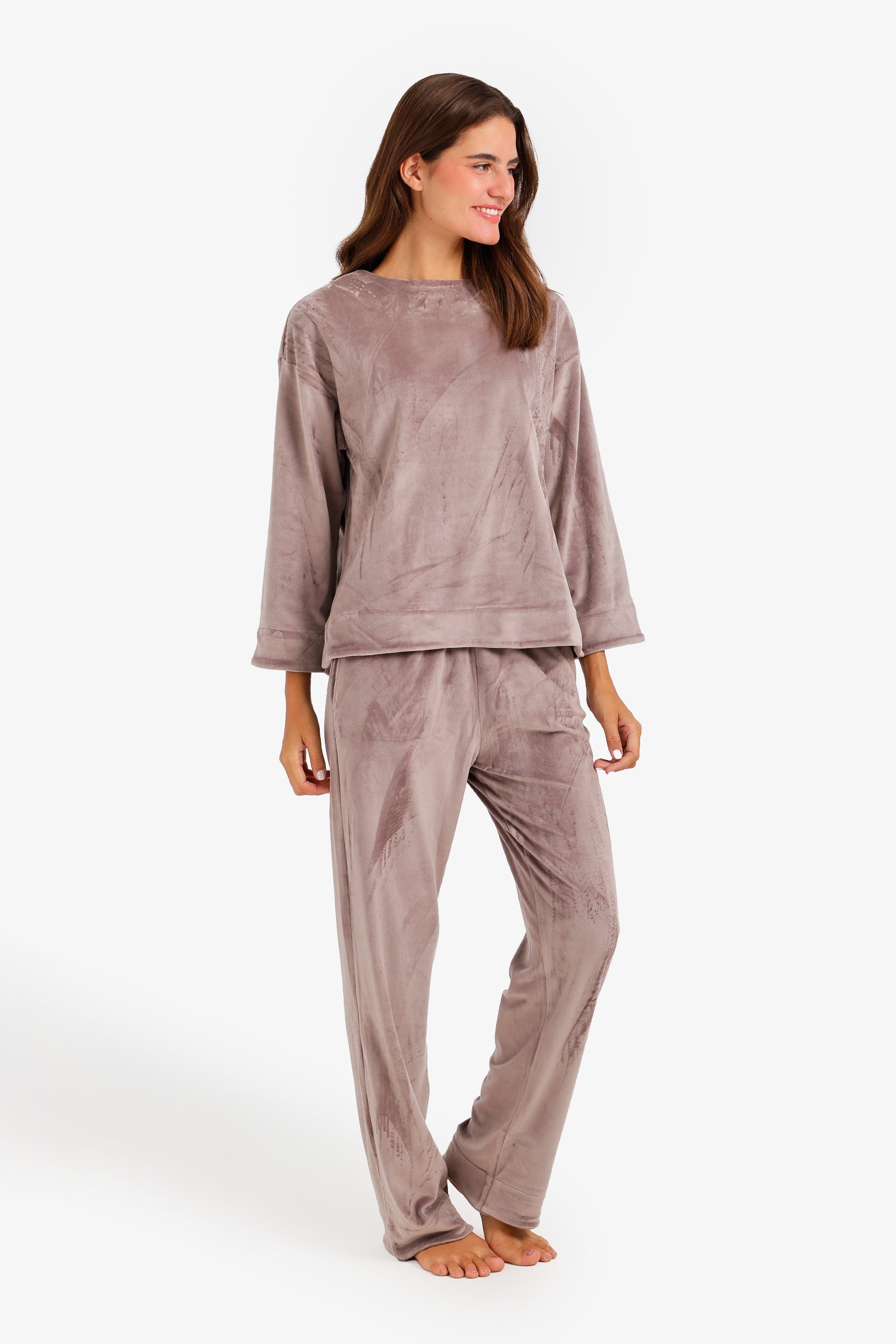 Velvet Relaxed Fit Pyjama Set