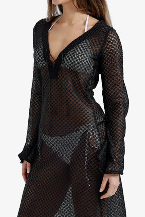 Bell-Sleeve Beach Dress