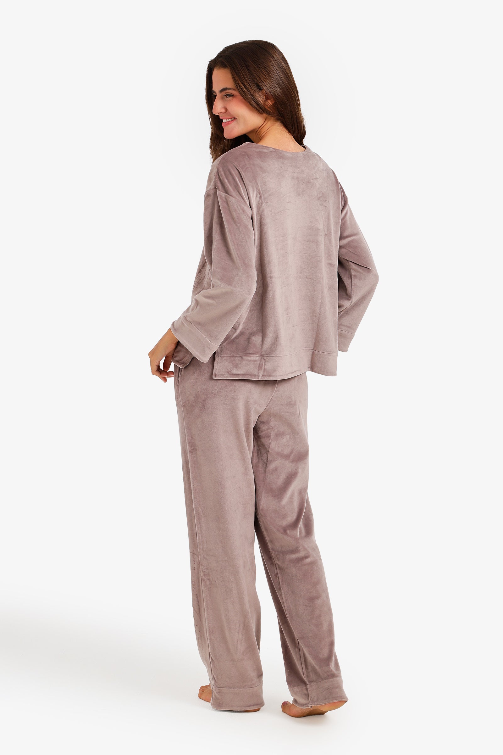 Velvet Relaxed Fit Pyjama Set