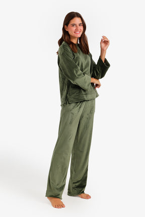 Velvet Relaxed Fit Pyjama Set
