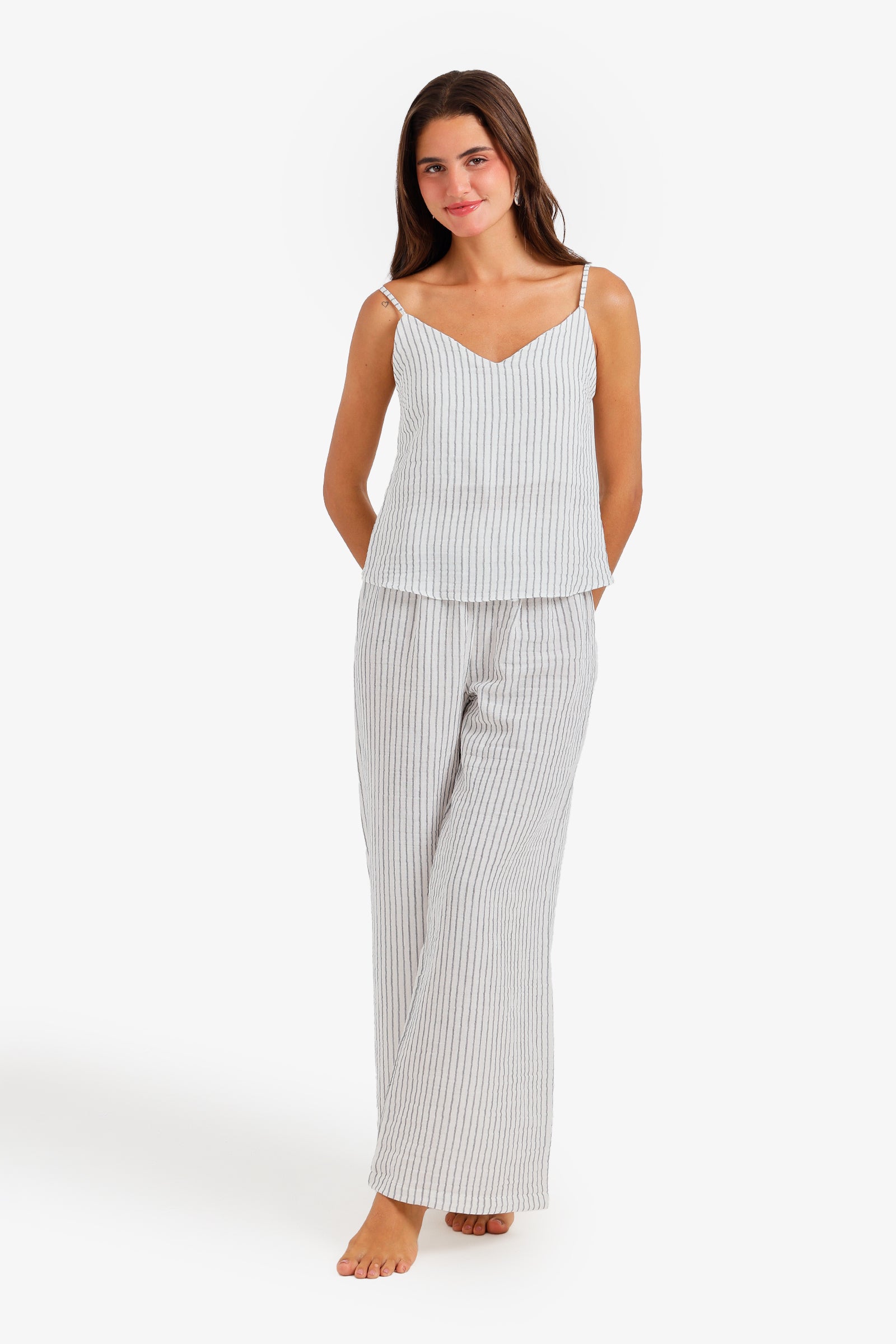 Pinstripe 3-Piece Pyjama Set
