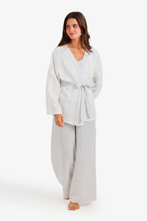 Pinstripe 3-Piece Pyjama Set
