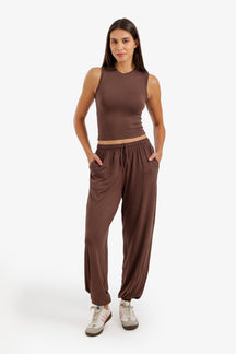 Carrot-Leg Lounge Pants
