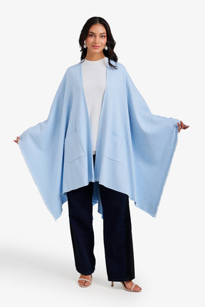 Fringed Open-Front Poncho