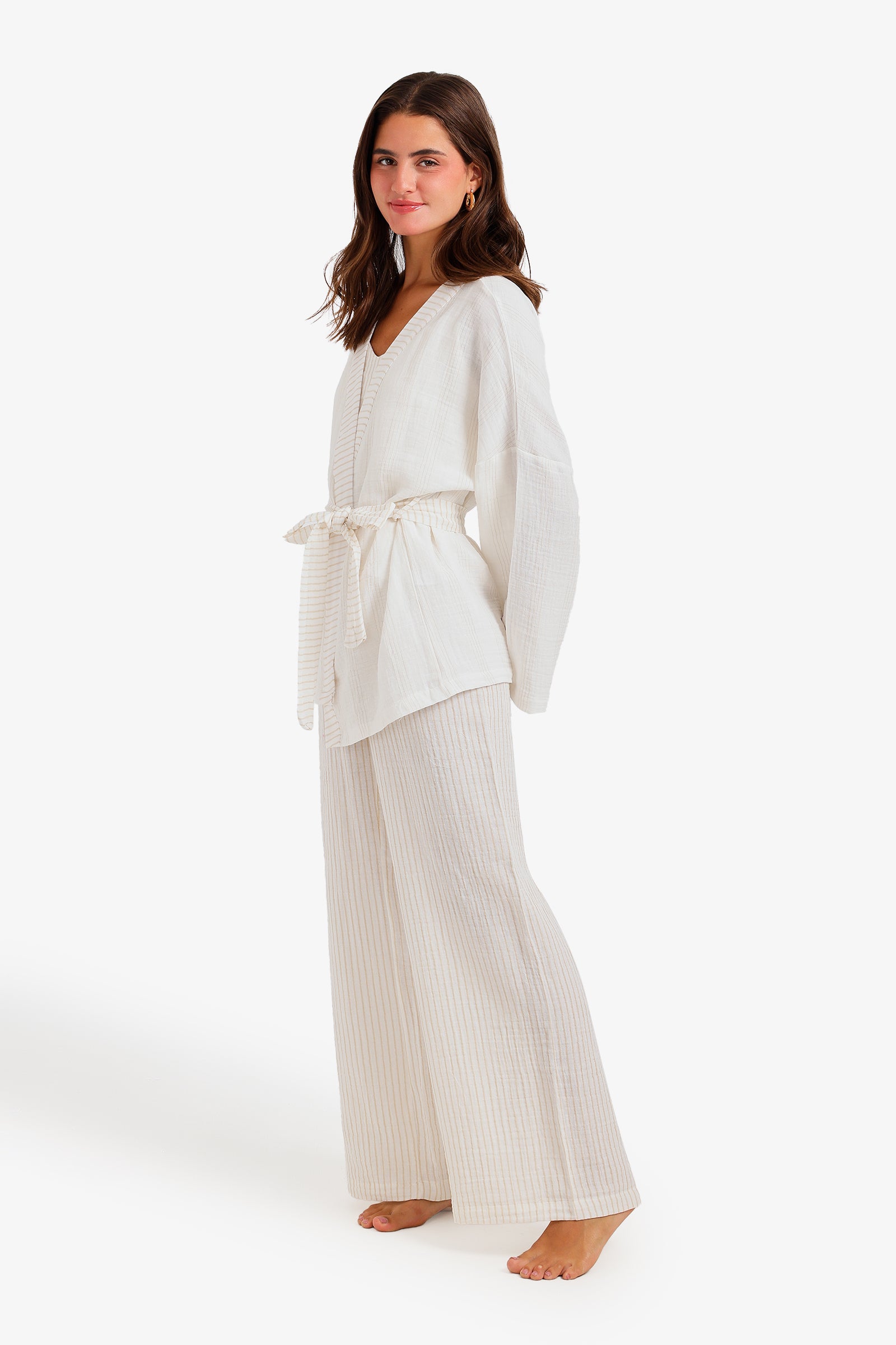 Pinstripe 3-Piece Pyjama Set