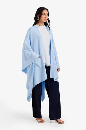 Fringed Open-Front Poncho
