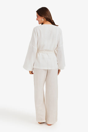 Pinstripe 3-Piece Pyjama Set