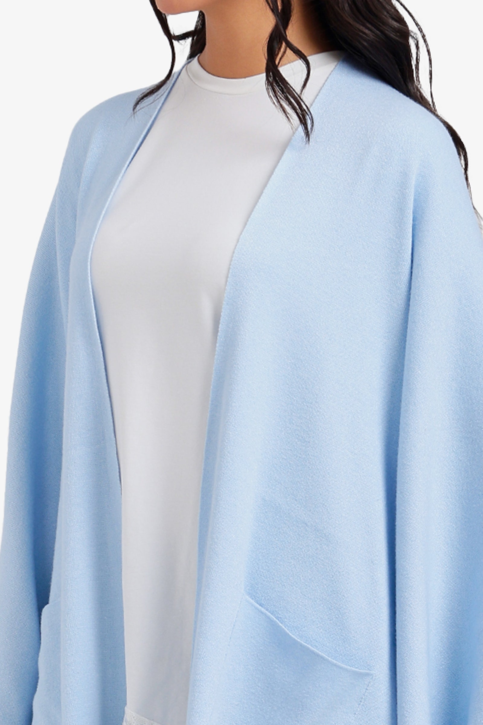 Fringed Open-Front Poncho