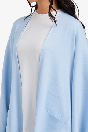 Fringed Open-Front Poncho