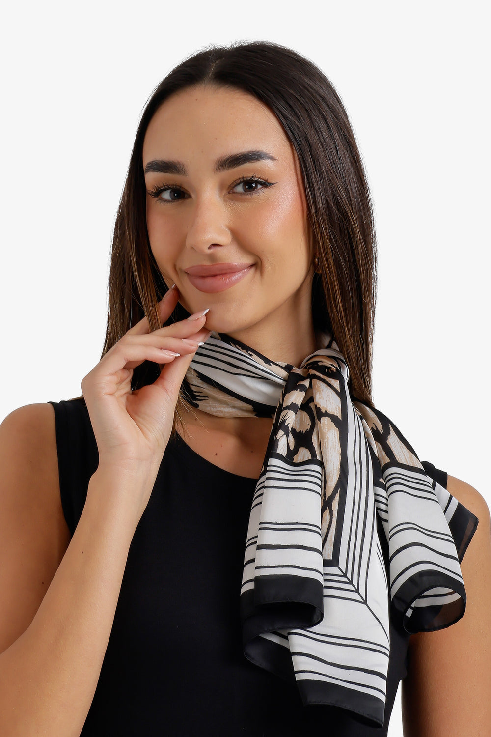 Animal Striped Square Scarf