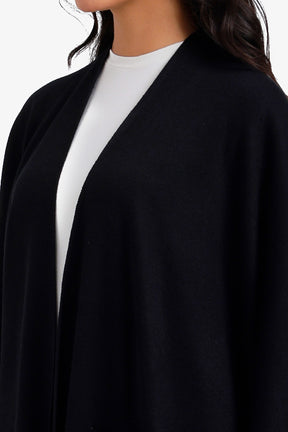 Fringed Open-Front Poncho