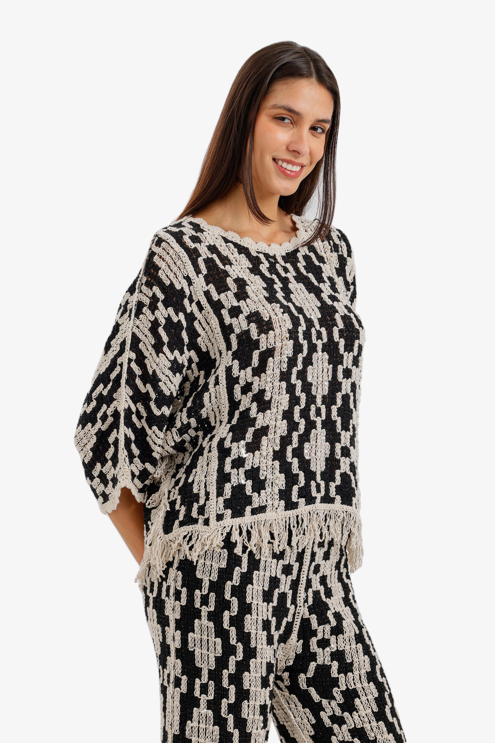Geometric Crochet Beach Top