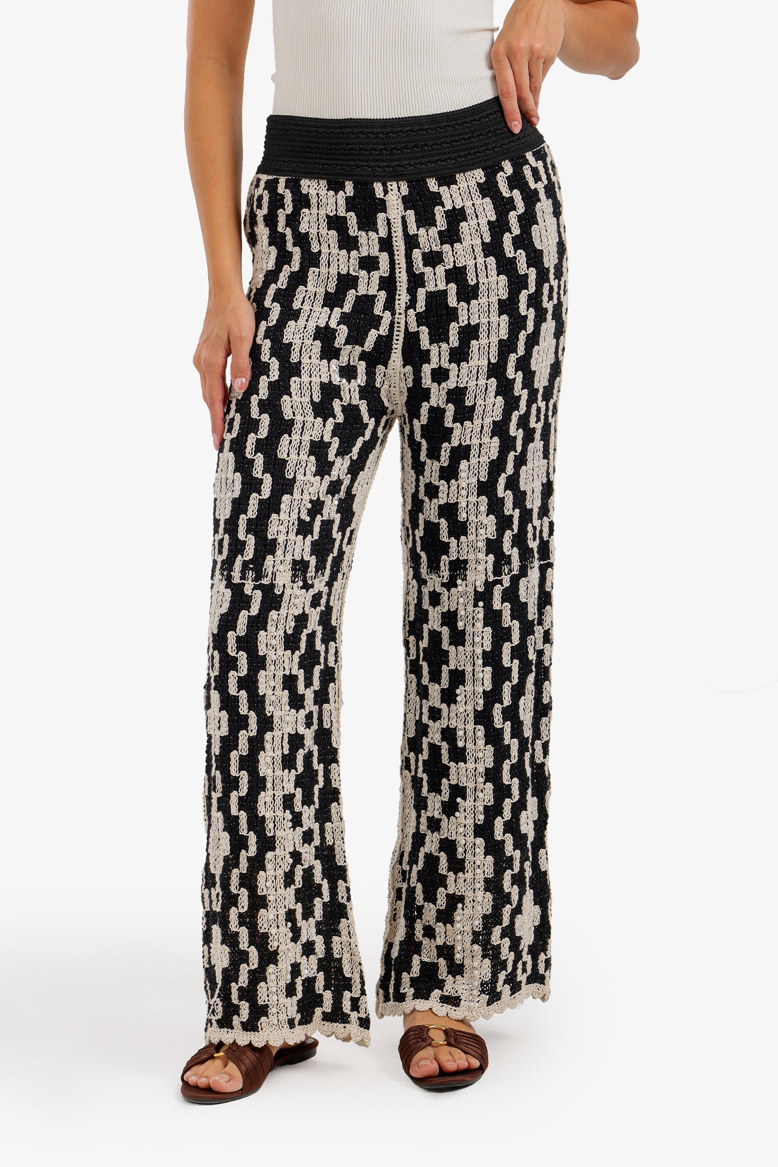 Geometric Crochet Beach Pants