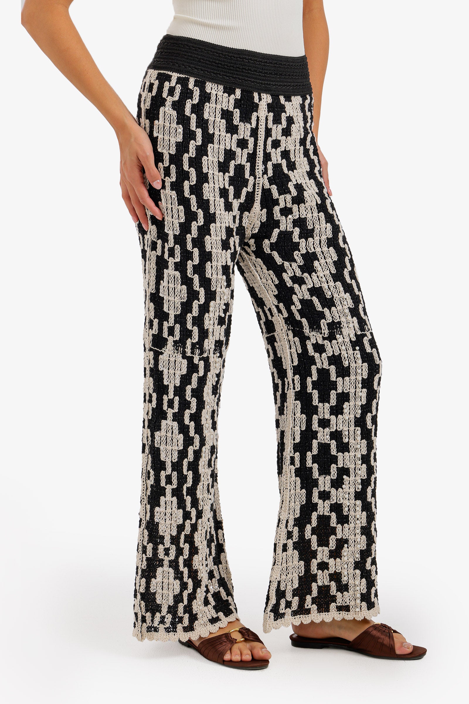 Geometric Crochet Beach Pants