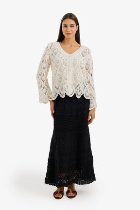 Pearl-Embellished Beach Kimono