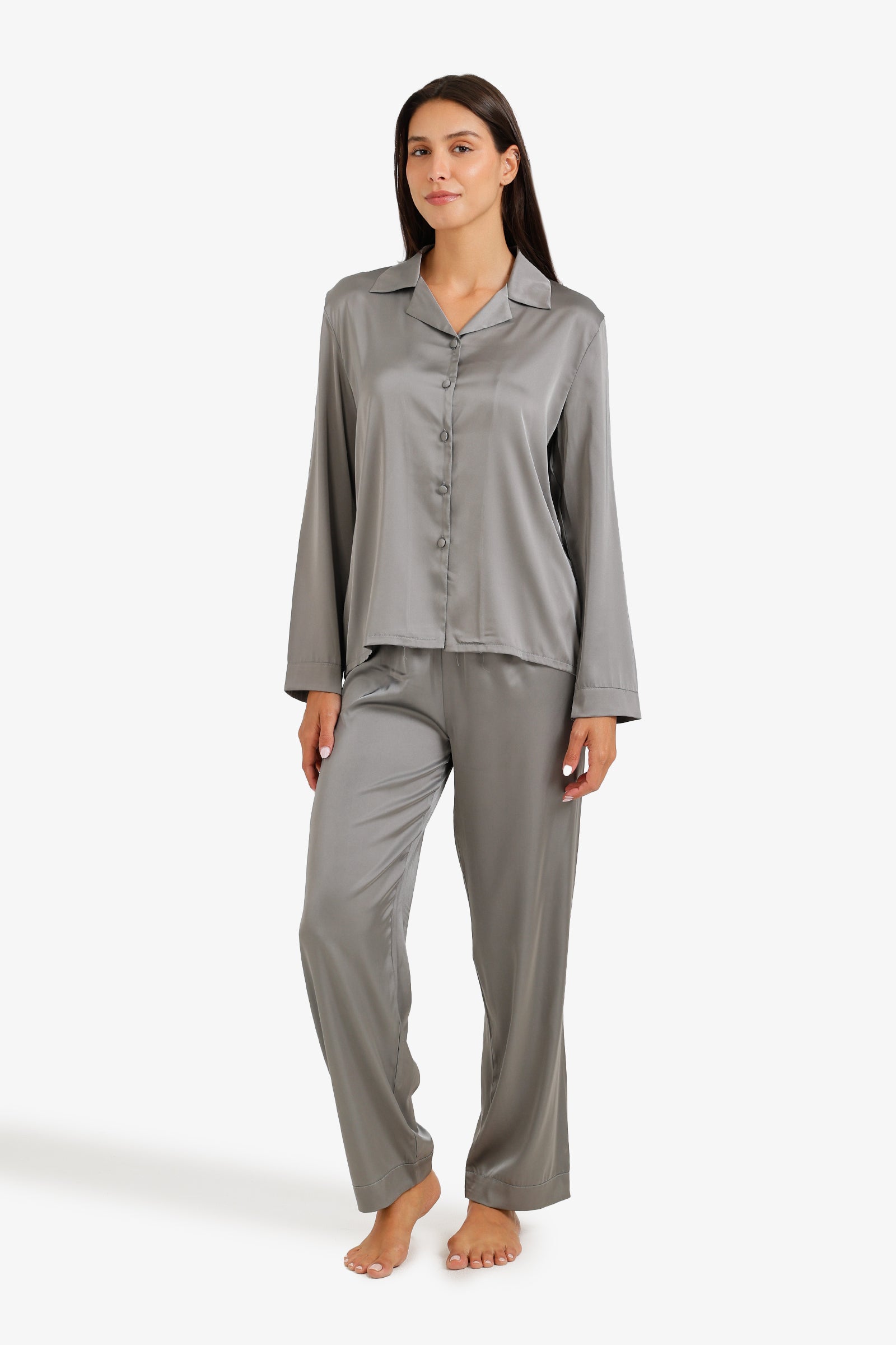 Satin Buttoned Pyjama Set
