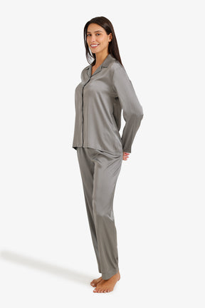 Satin Buttoned Pyjama Set