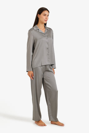 Satin Buttoned Pyjama Set
