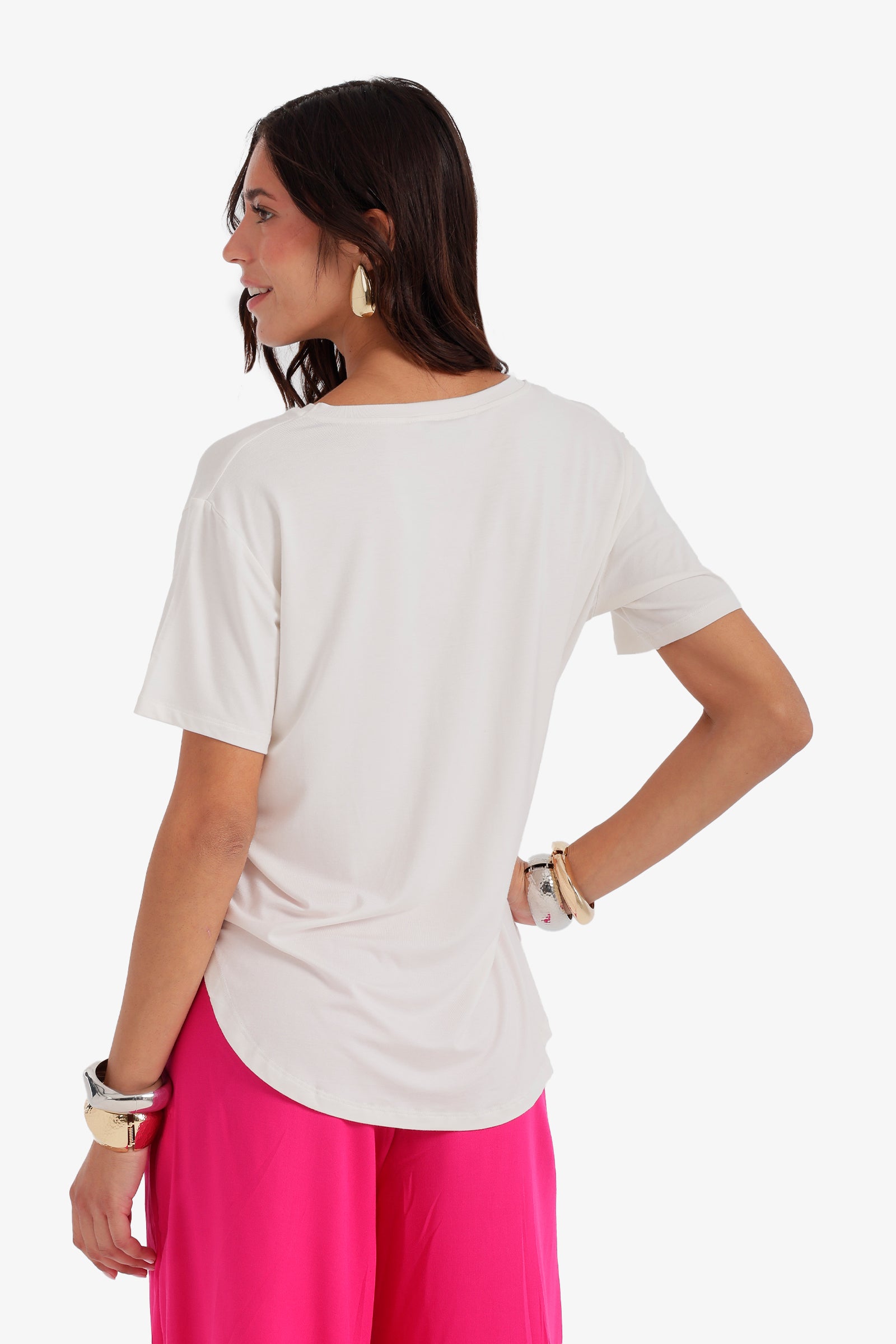 Curved Hem T-Shirt