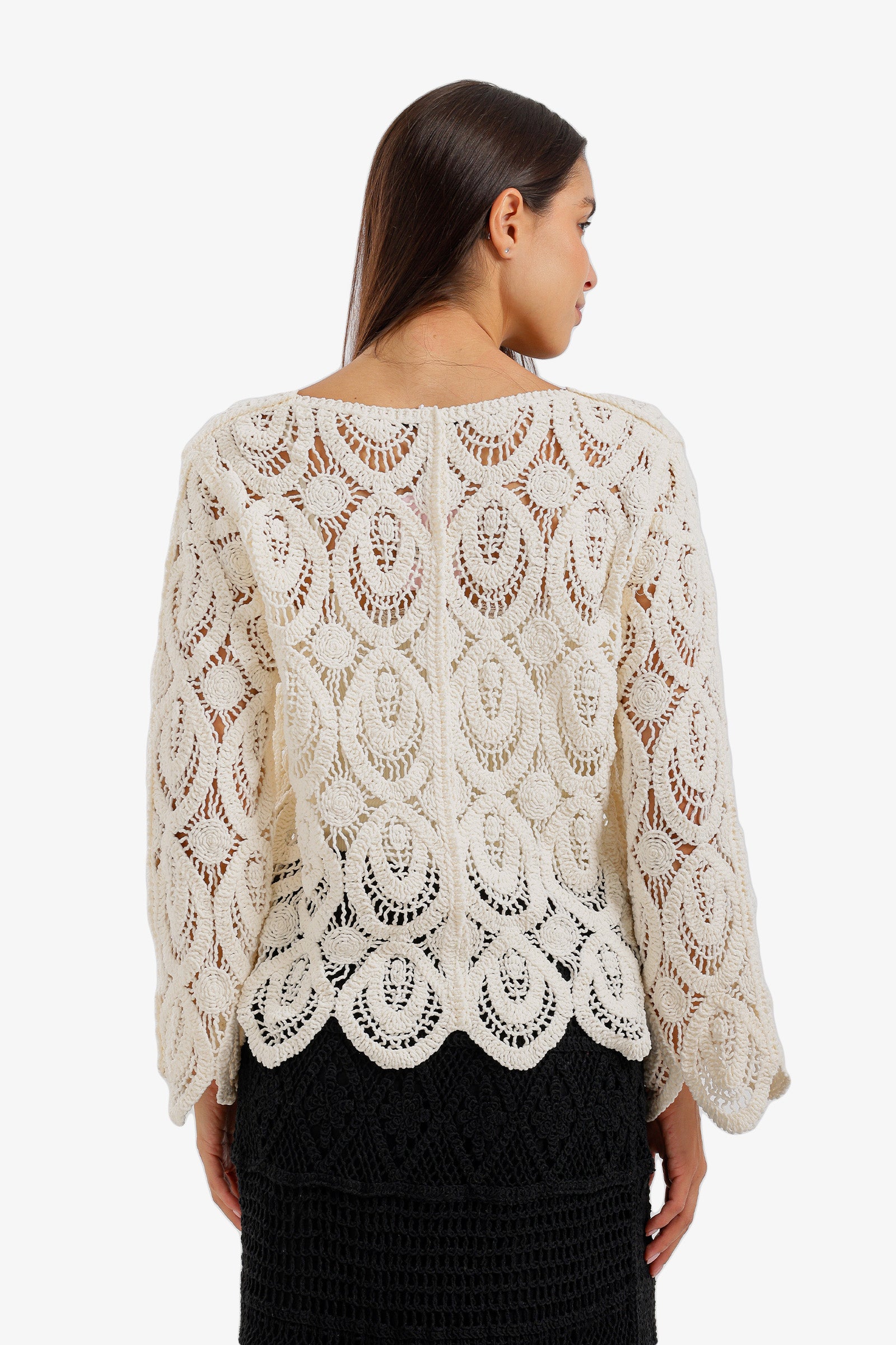 Pearl-Embellished Beach Kimono
