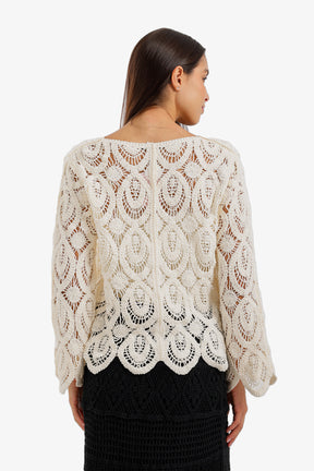 Pearl-Embellished Beach Kimono
