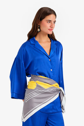 Geometric Abstract Print Scarf