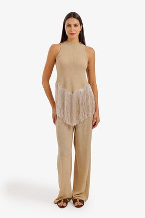 Fringed Perforated Beach Set