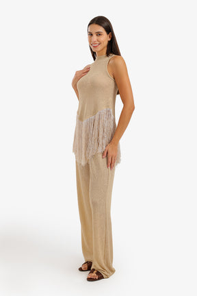Fringed Perforated Beach Set
