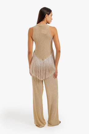 Fringed Perforated Beach Set
