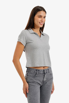 Cropped Polo T-Shirt