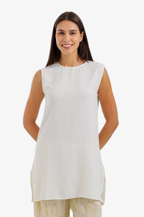 Sleeveless Oversized Blouse