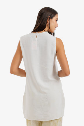 Sleeveless Oversized Blouse