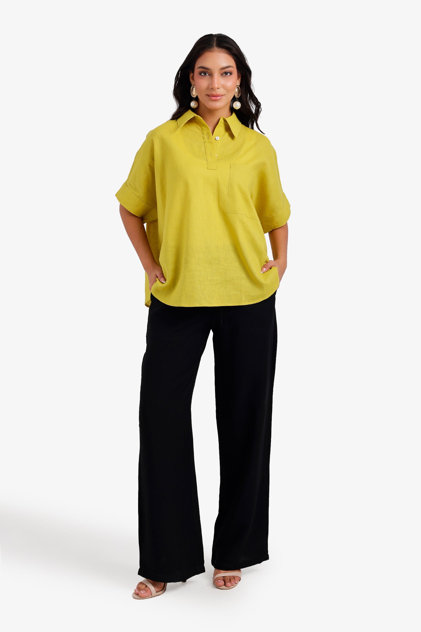 Relaxed Shirt Poncho