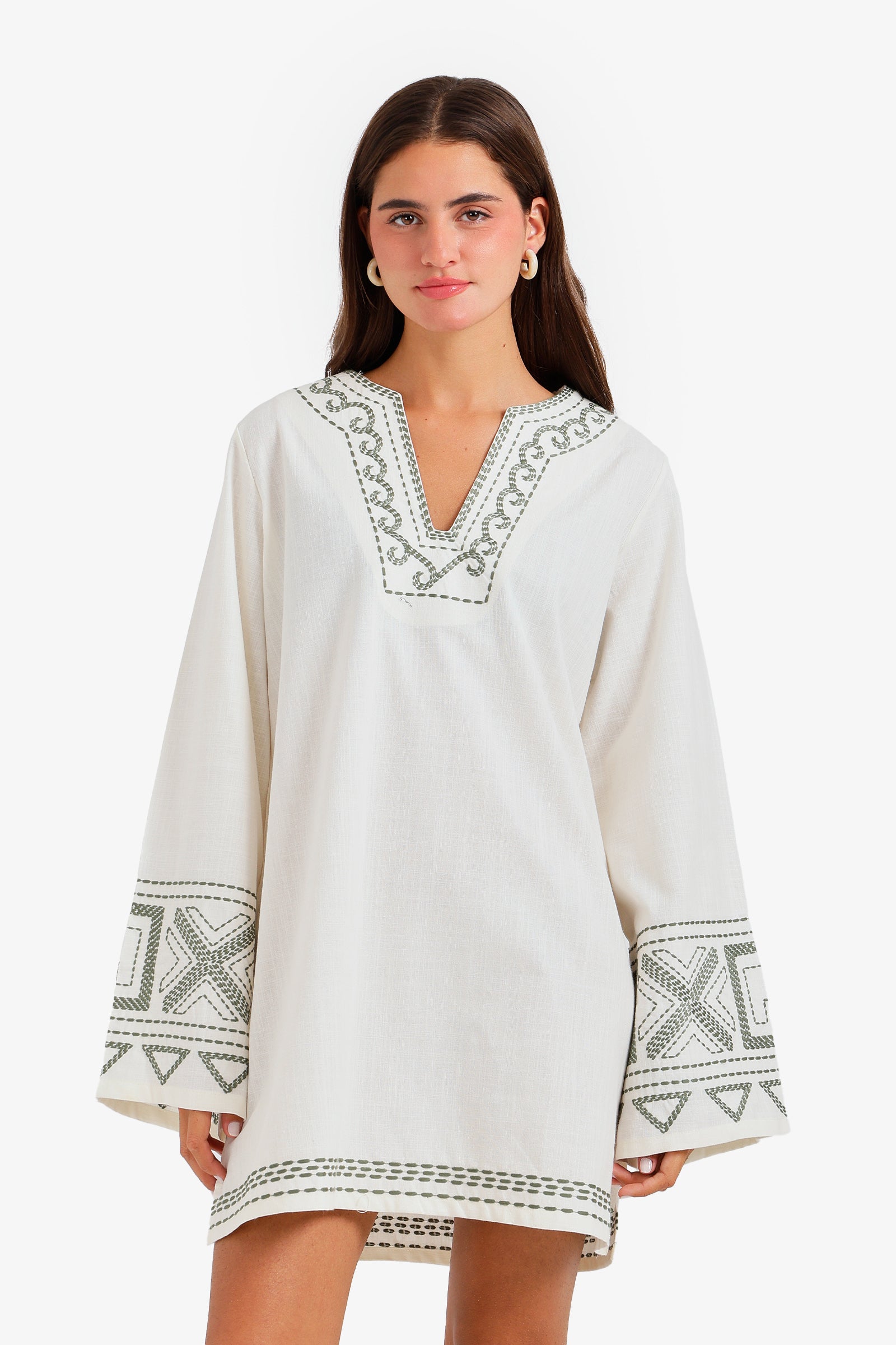Embroidered Beach Dress